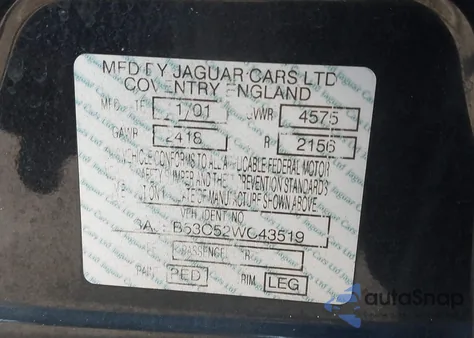 2002 Jaguar X-Type 3.0L z USA, uszkodzony, nr VIN SAJEB53C52WC43519